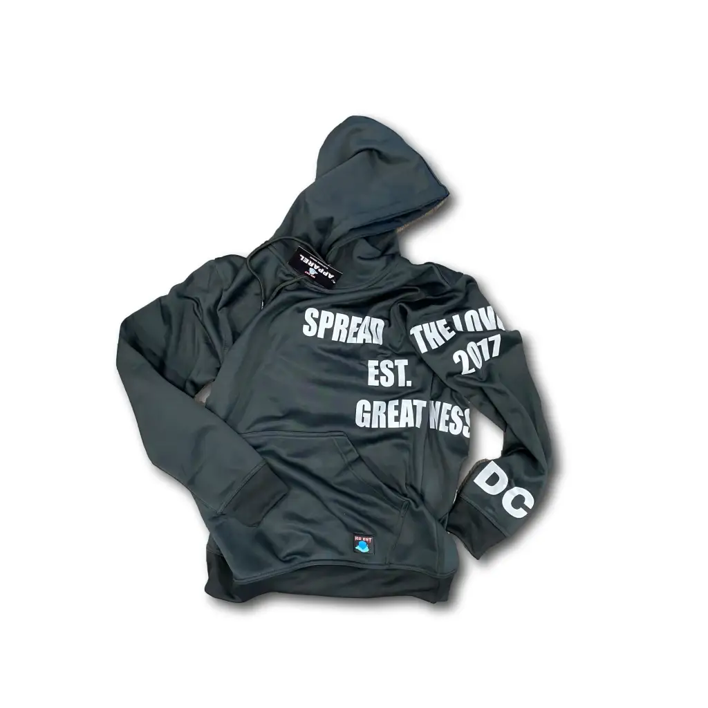 Greatness Hoodie - Charcoal/White / Small
