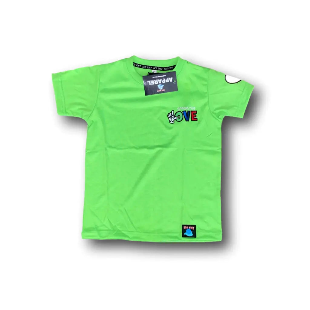 Kids 3M Heart Tee (7 Colors) - Neon Green / 4