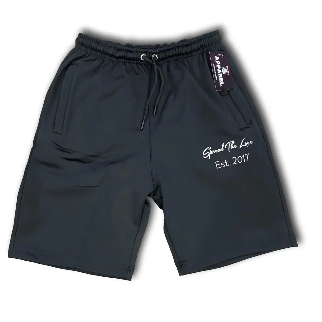 Men’s Cursive Logo Shorts (2 Colors) - Black/White / Small -