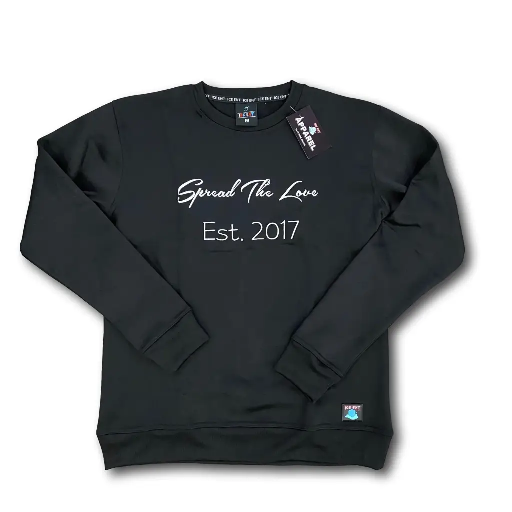 Men’s Cursive Logo Sweatshirt (4 Colors) - Black/White /