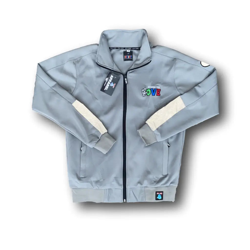 Men’s Street Logo Track Jacket (3 Colors) - Grey / Small -