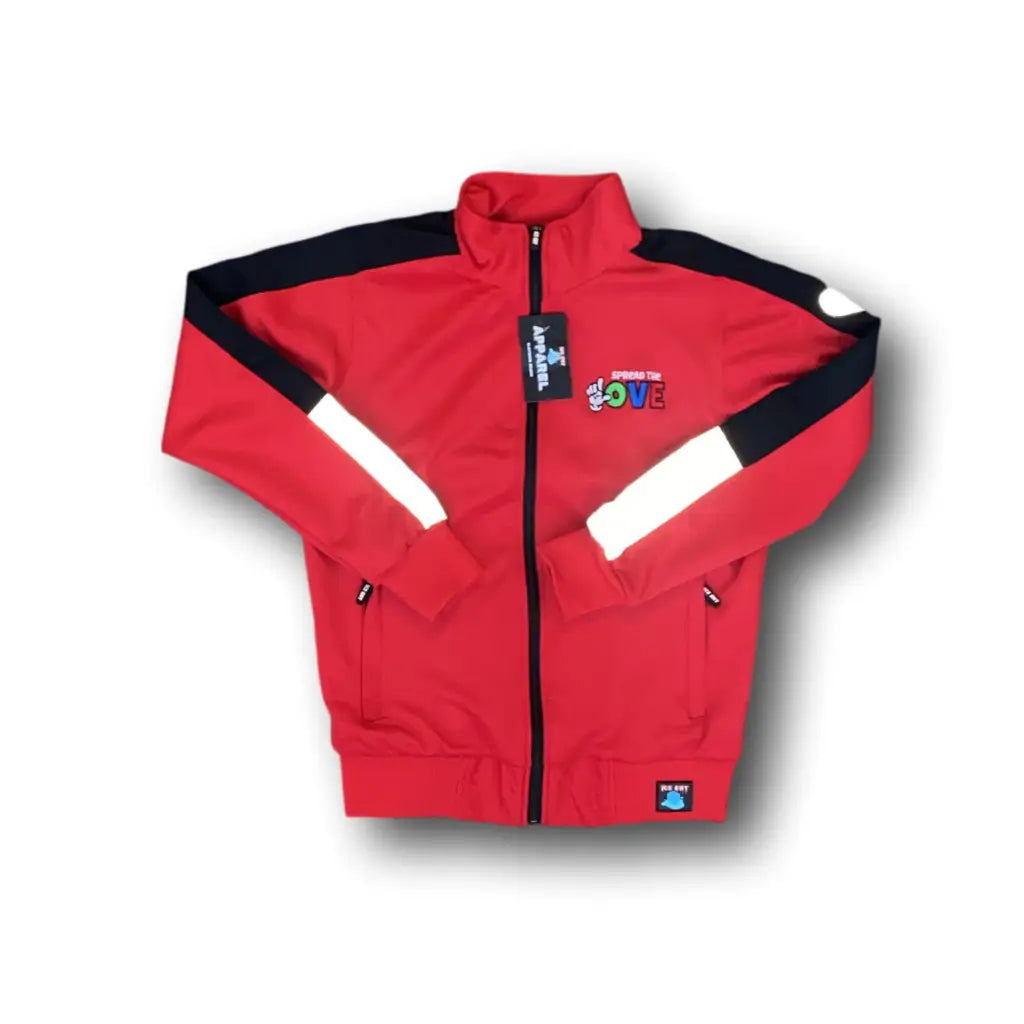 Men’s Street Logo Track Jacket (3 Colors) - Red/Black /
