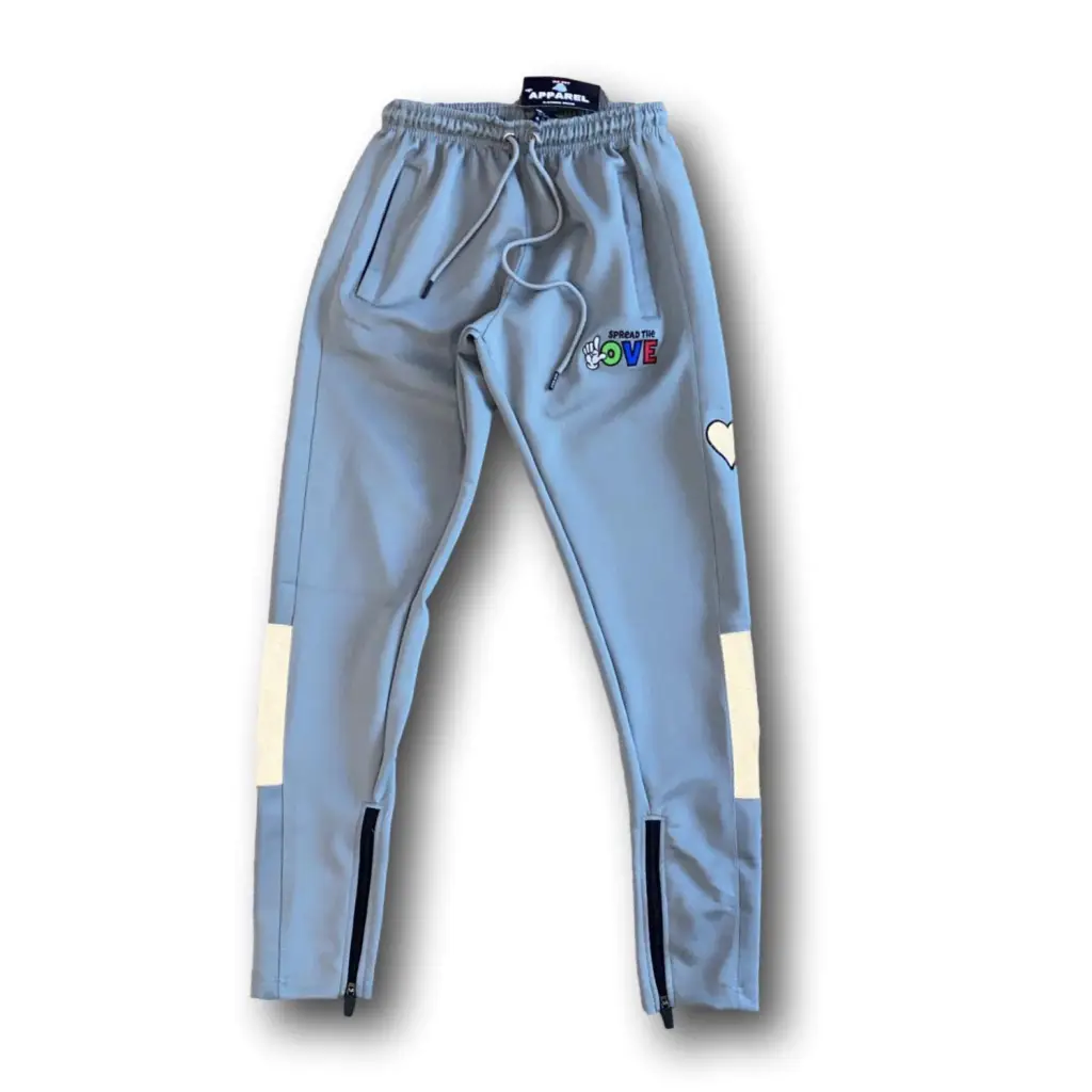 Men’s Street Logo Track Pants (4 Colors) - Grey / Medium