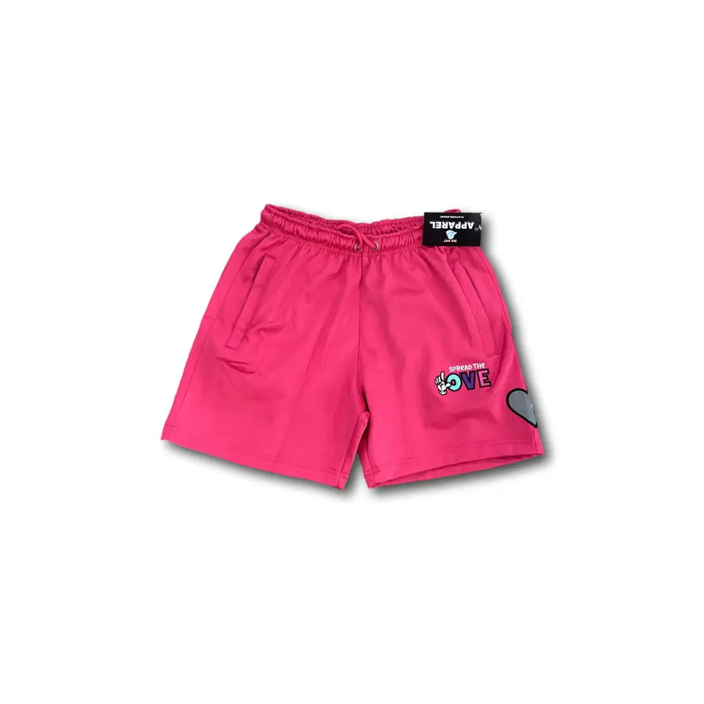 Women’s Street Logo Drawstring Shorts (5 Colors) - Rose Pink