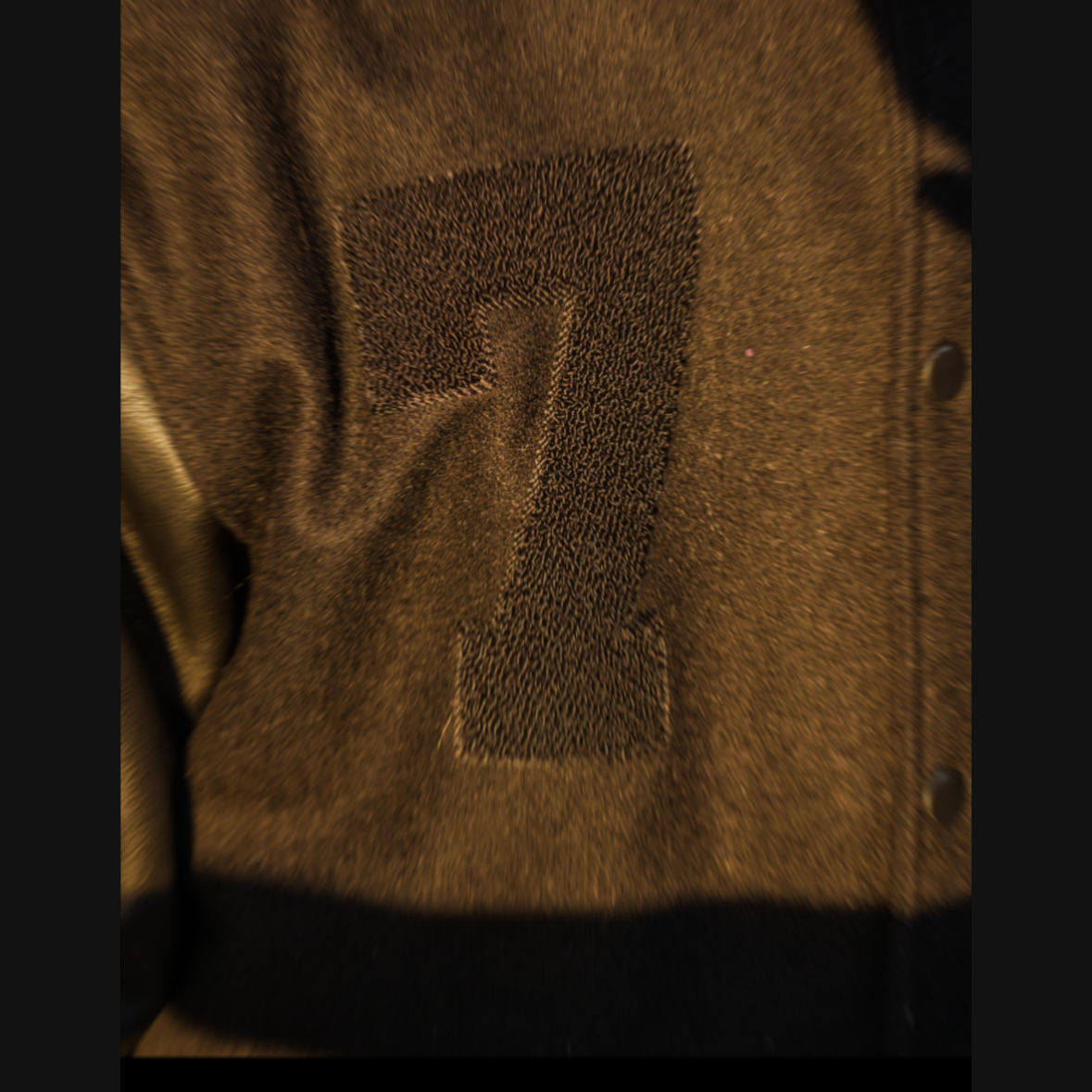 Triple Black Chenille Varsity Jacket