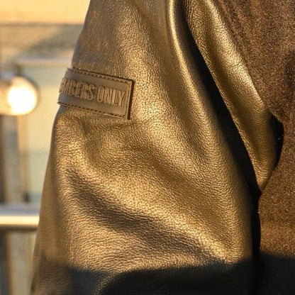 Triple Black Chenille Varsity Jacket