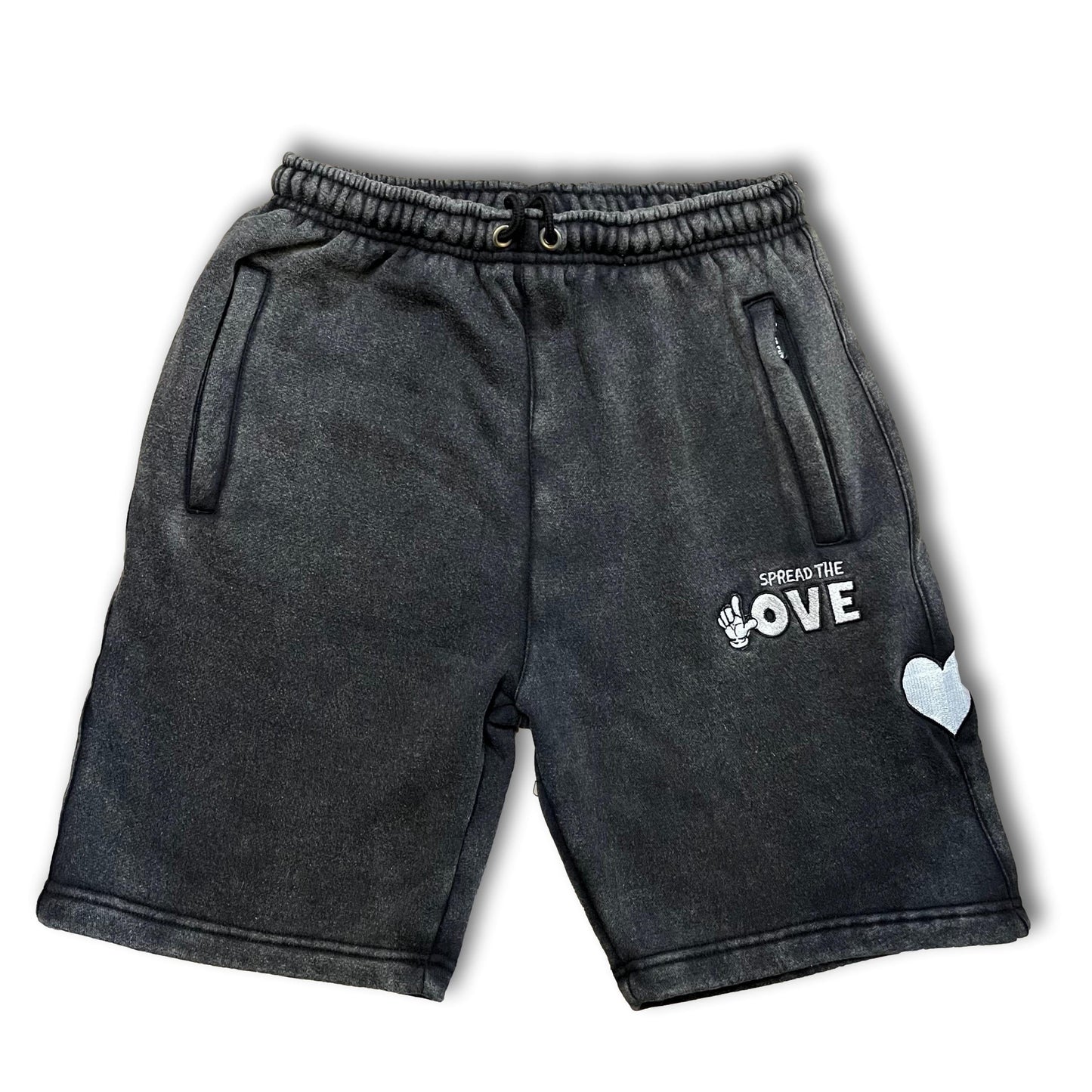 Acid Wash Street Logo Shorts