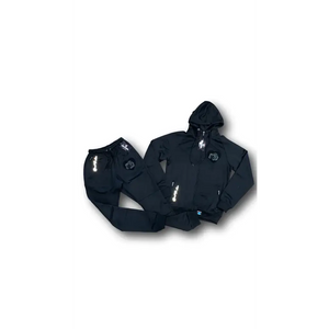 Chenille Rose Jacket (4 Colors) - Black/Black Heart/Grey