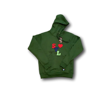 Load image into Gallery viewer, Chenille Varsity Logo Hoodie - Forrest Green / Small