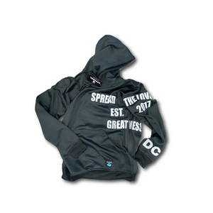 Greatness Hoodie - Charcoal/White / Small