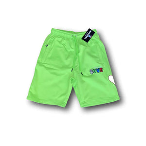 Kids 3M Heart Shorts (4 Colors) - Neon Green / 4