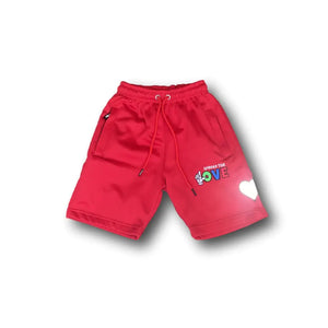 Kids 3M Heart Shorts (4 Colors) - Red / 4