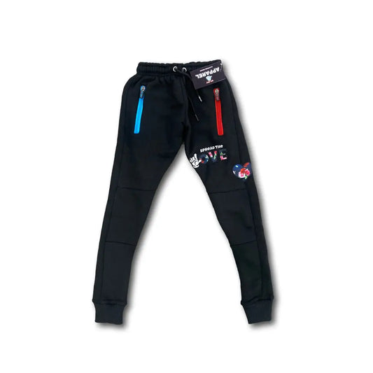 Kids Floral Street Logo Sweatpants - Black / 4