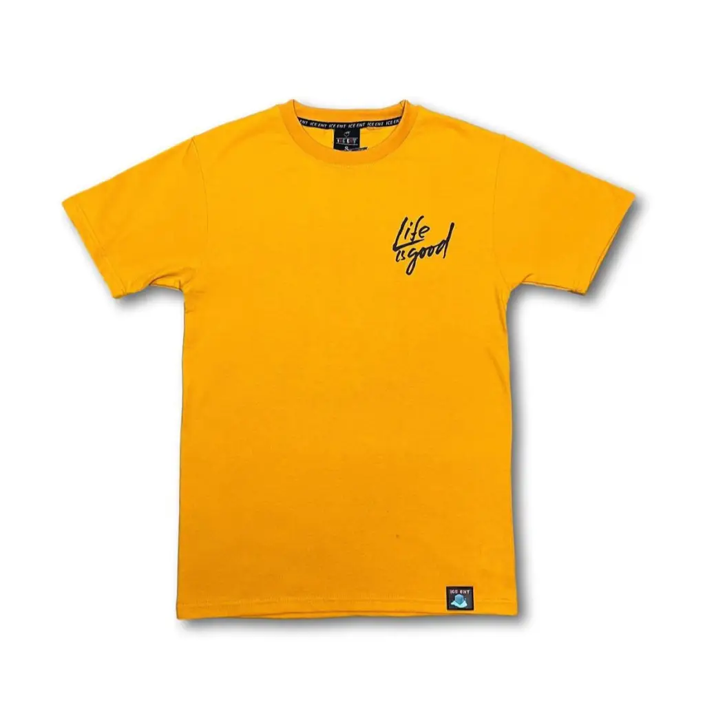 Life Is Good Tee - Gold / Small