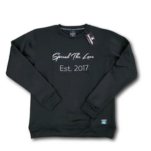 Load image into Gallery viewer, Men’s Cursive Logo Sweatshirt (4 Colors) - Black/White /