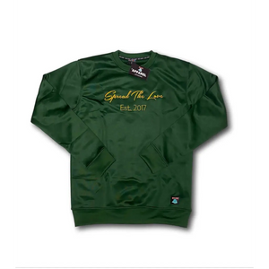 Men’s Cursive Logo Sweatshirt (4 Colors) - Green/Gold /