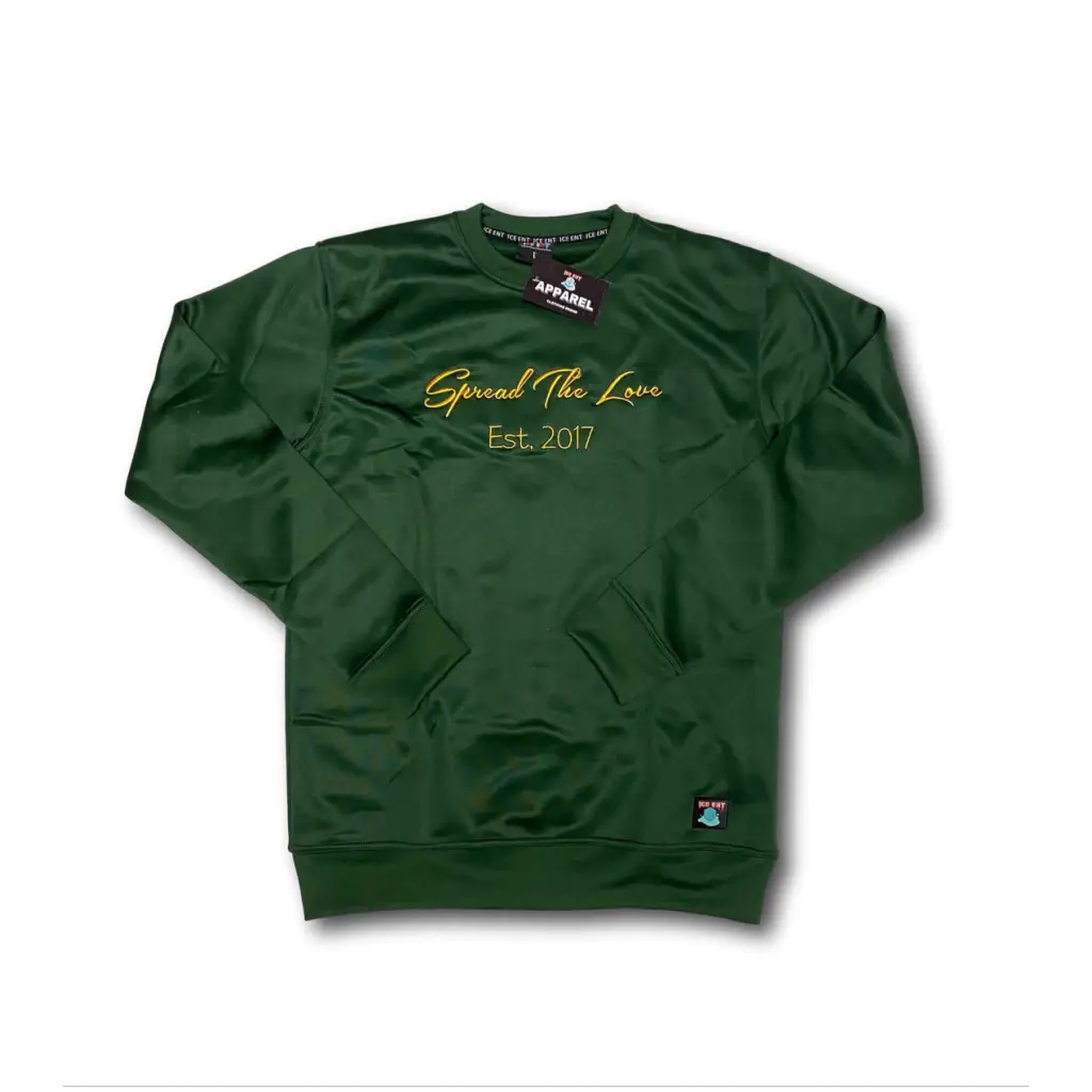Men’s Cursive Logo Sweatshirt (4 Colors) - Green/Gold /