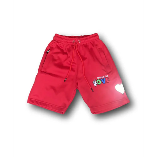 Men’s Street Logo 3M Heart Shorts (6 colors) - Red / Small