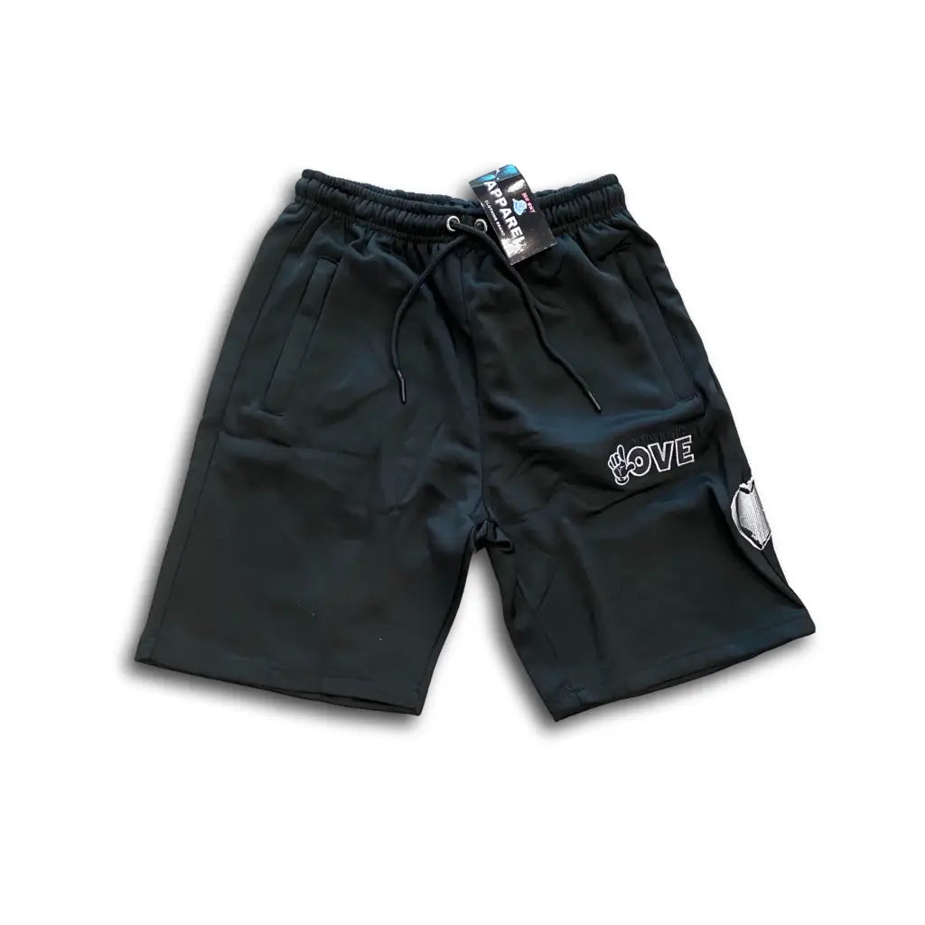 Men’s Street Logo Blackout Shorts - Black/Black/Silver /