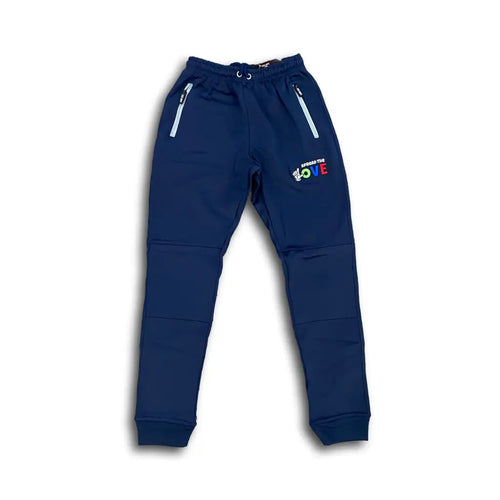 Men’s Street Logo Sweatpants (5 Colors) - Navy/Grey / Large