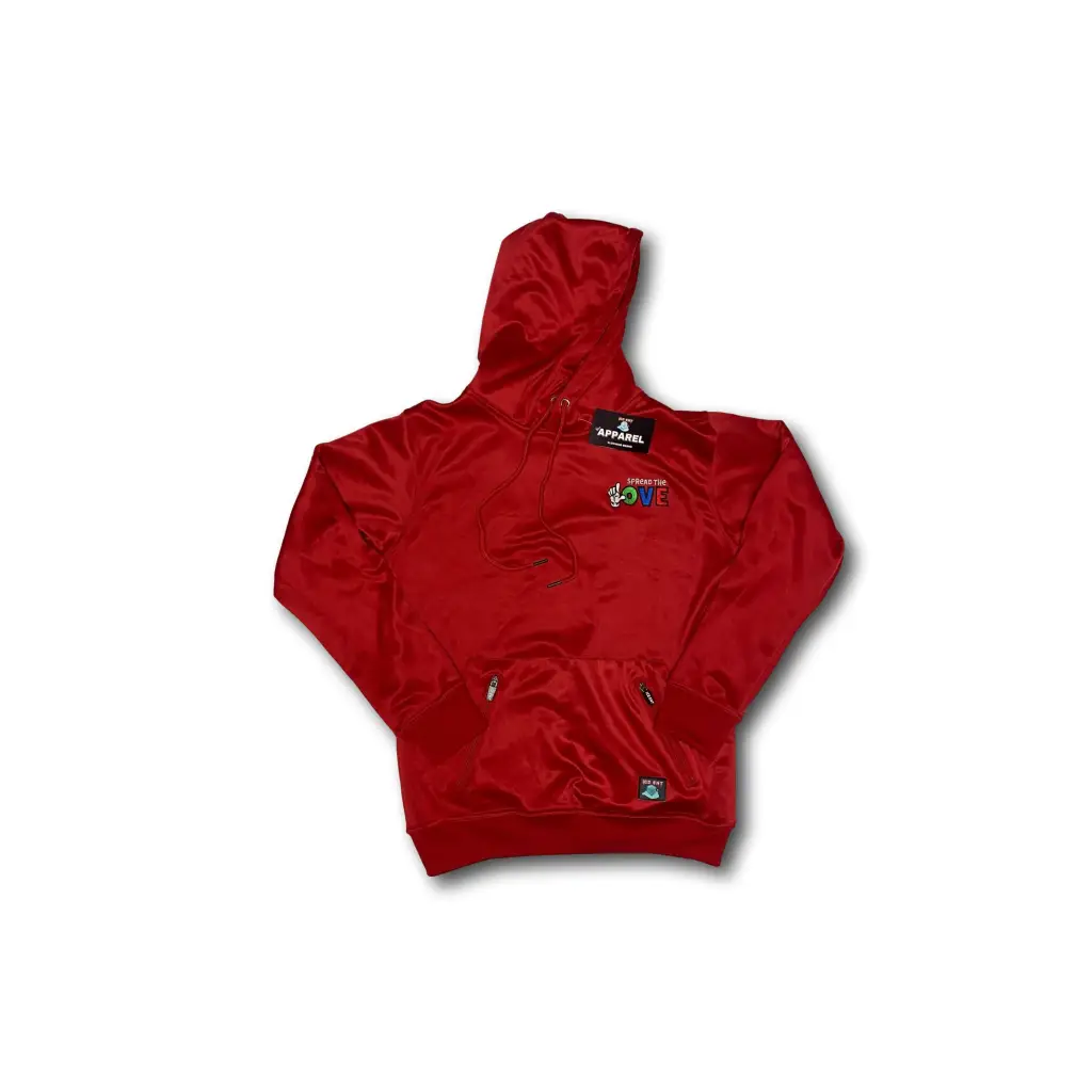 Men’s Street Logo Zipper Pocket Hoodie (5 Colors) - Red /