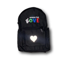 Load image into Gallery viewer, Spread The Love Bookbag - Black