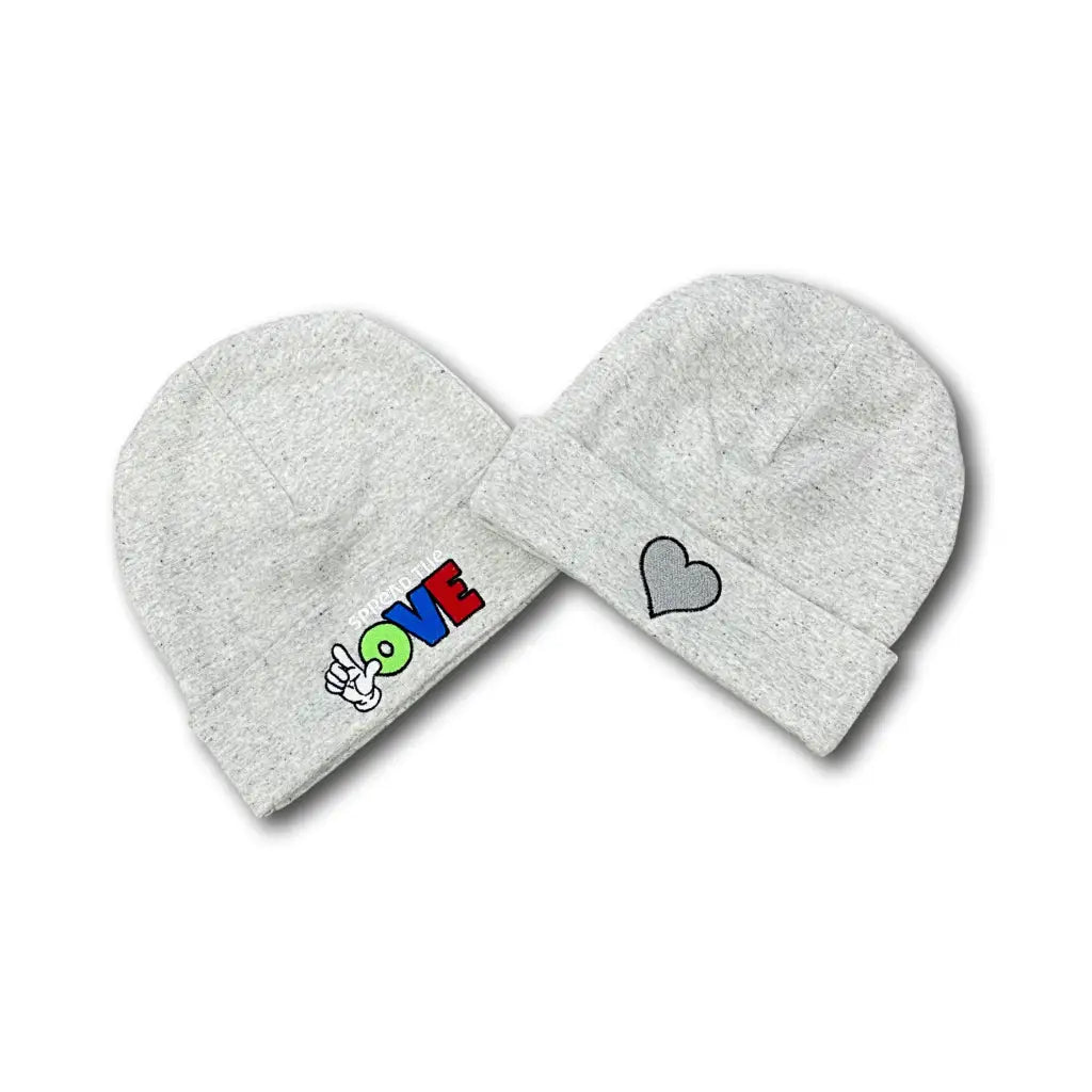 Street Logo 3M heart Beanie (2 Colors) - Light Grey
