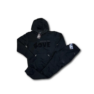 Triple Black Street Logo Hoodie