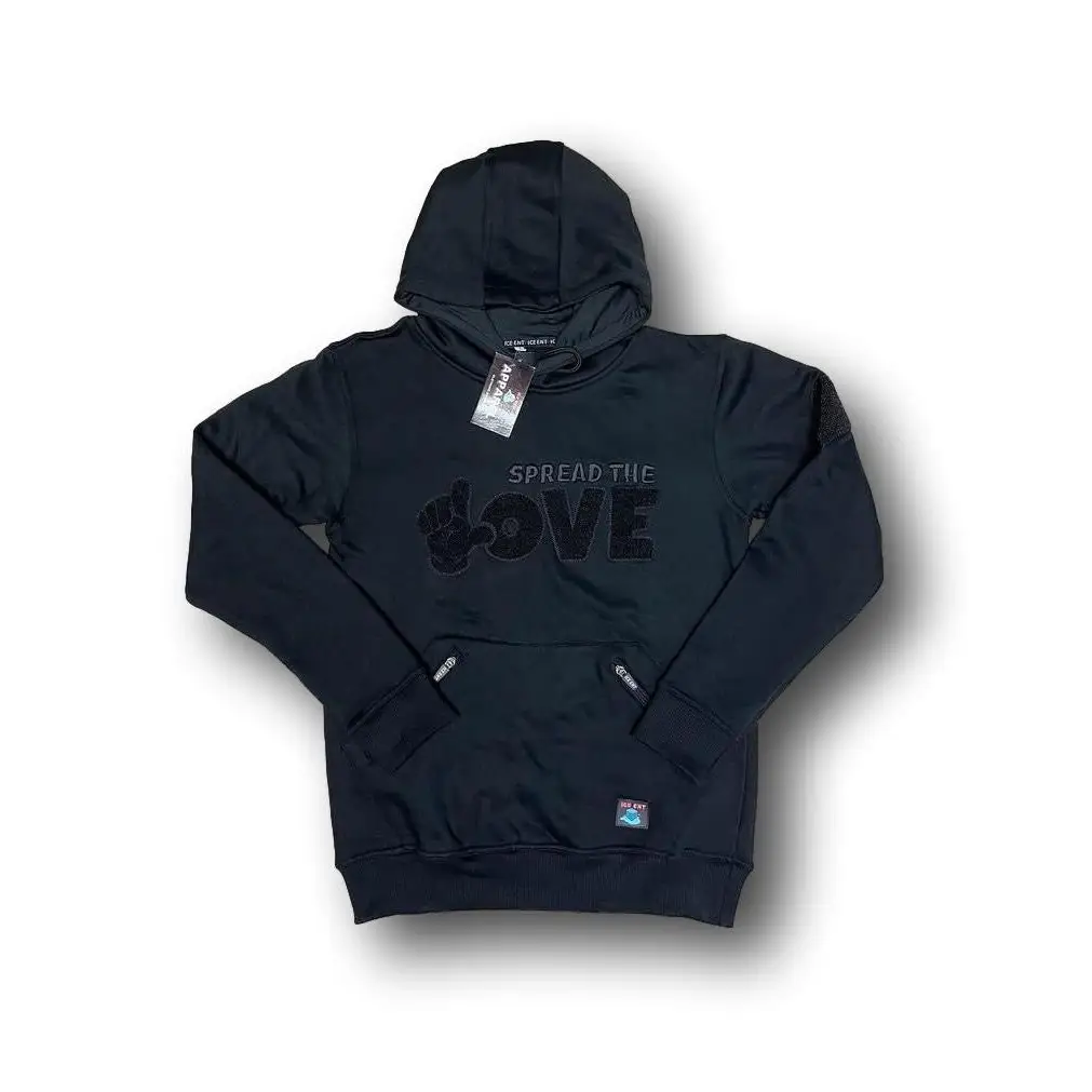 Triple Black Street Logo Hoodie