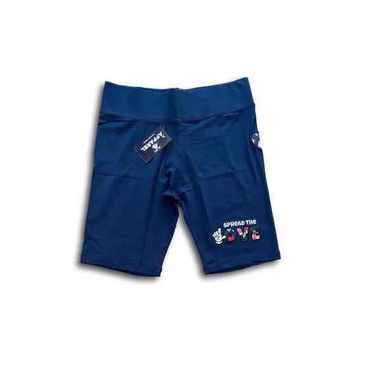 Women’s Floral Street Logo Biker Shorts - Navy / Small