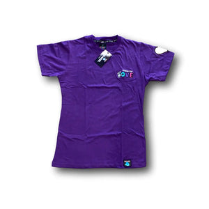 Women’s Street Logo 3M Heart Tee (8 Colors) - Purple / Small